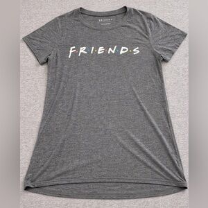 FRIENDS Women's Charcoal Gray Logo Tee with Color Dots